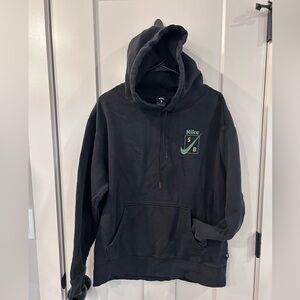 Nike SB Black Hoodie with Green Logo